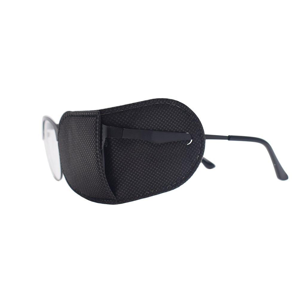 FCAROLYN 6pcs Eye Patches for Glasses (Large Size,Black