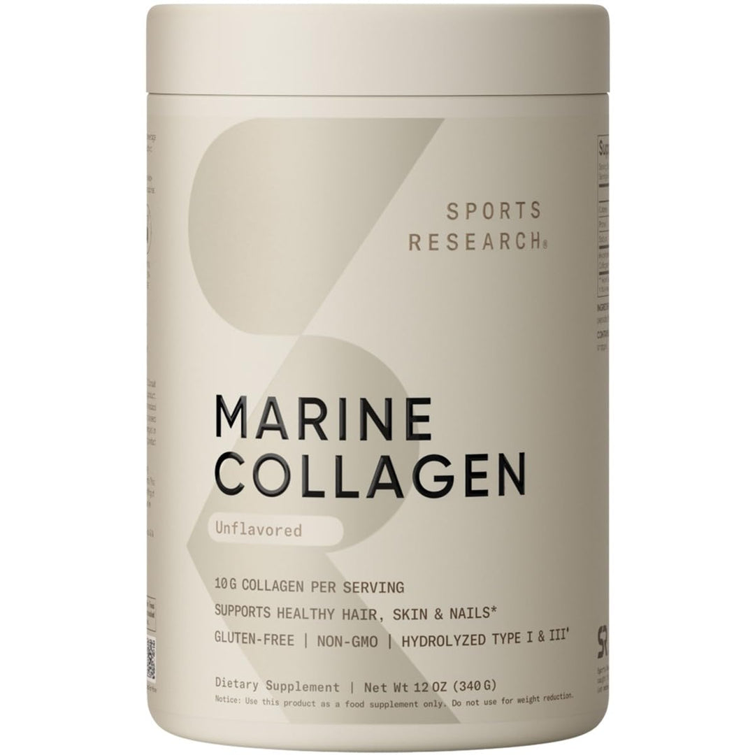 Marine Collagen Peptides Powder - Sourced from Wild-Caught Fish, Pescatarian Friendly, Keto Certified &amp; Non-GMO Tested - Easy to Mix in Water or Juice! (34 Servings)