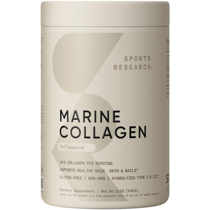 Marine Collagen Peptides Powder - Sourced from Wild-Caught Fish, Pescatarian Friendly, Keto Certified &amp; Non-GMO Tested - Easy to Mix in Water or Juice! (34 Servings)