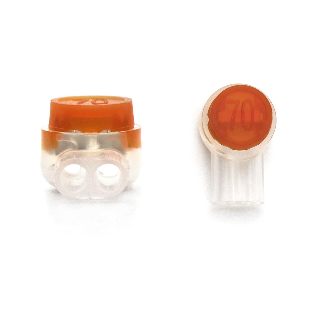 QWORK UY Wire Connector K2, 200 Pack Telephone Wire Connectors UY Butt Splice Connector Cable Terminals