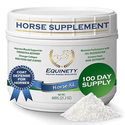 100-Day Supply Horse XL Horse Supplements – Horse Care W/ 8 Essential Amino Acids to Promote Cellular Repair - No Soy or Sugar Coat Defense for Horses - Horse Joint Supplement & Horse Hoof Supplements