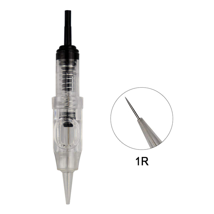 20 Pcs Disposable Permanent Makeup Cartridge Needles Disposable Eyebrow Tattoo Needle for Permanent Makeup Pen Machine (1R-20 pcs)