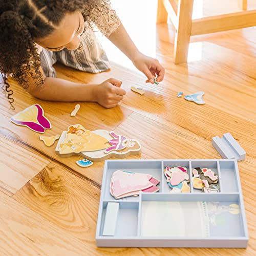 Melissa &amp; Doug Disney Belle Magnetic Dress-Up Wooden Doll Pretend Play Set (30+ pcs)