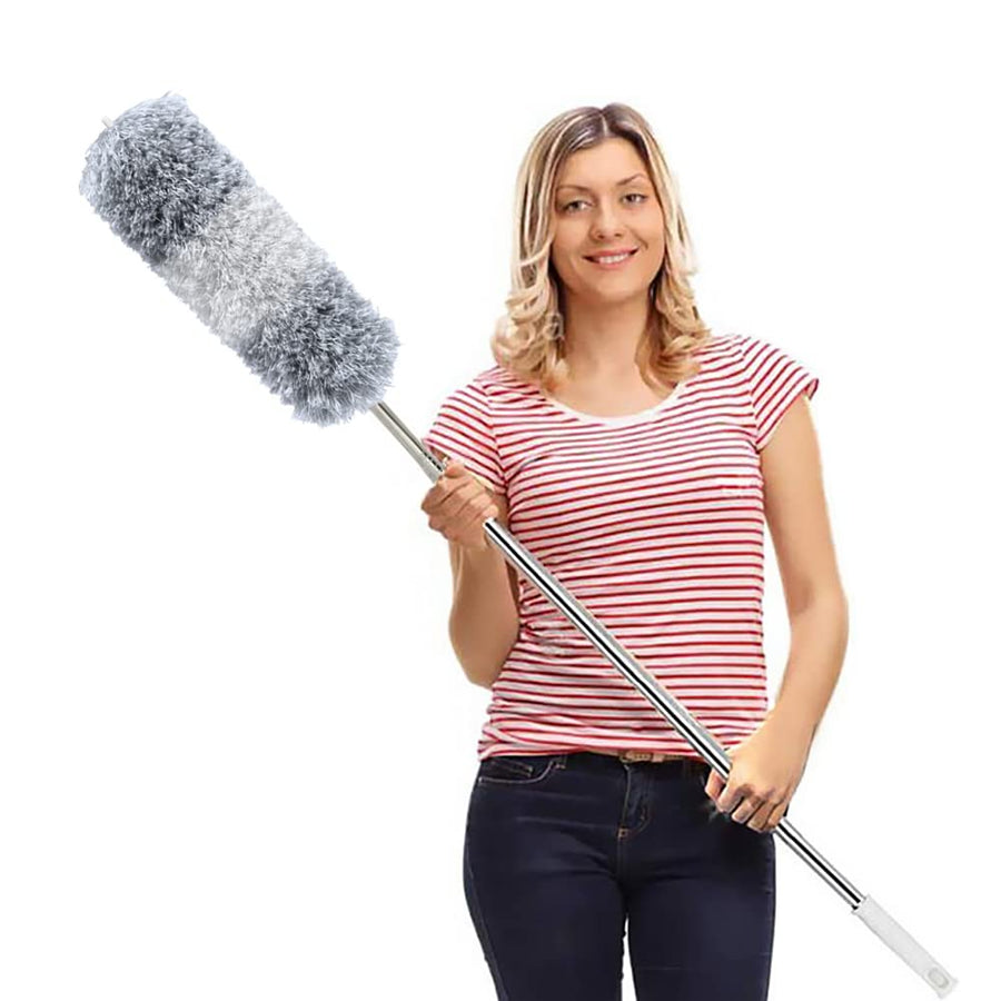DELUX Microfiber Feather Duster Extendable Cobweb Duste