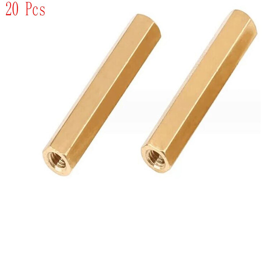 Female to Female Thread Spacer Screws Brass Hex Standoff M3 x 50mm PCB Pillar for Drone Quadcopter, Computer &amp; Circuit Board, Pack of 20