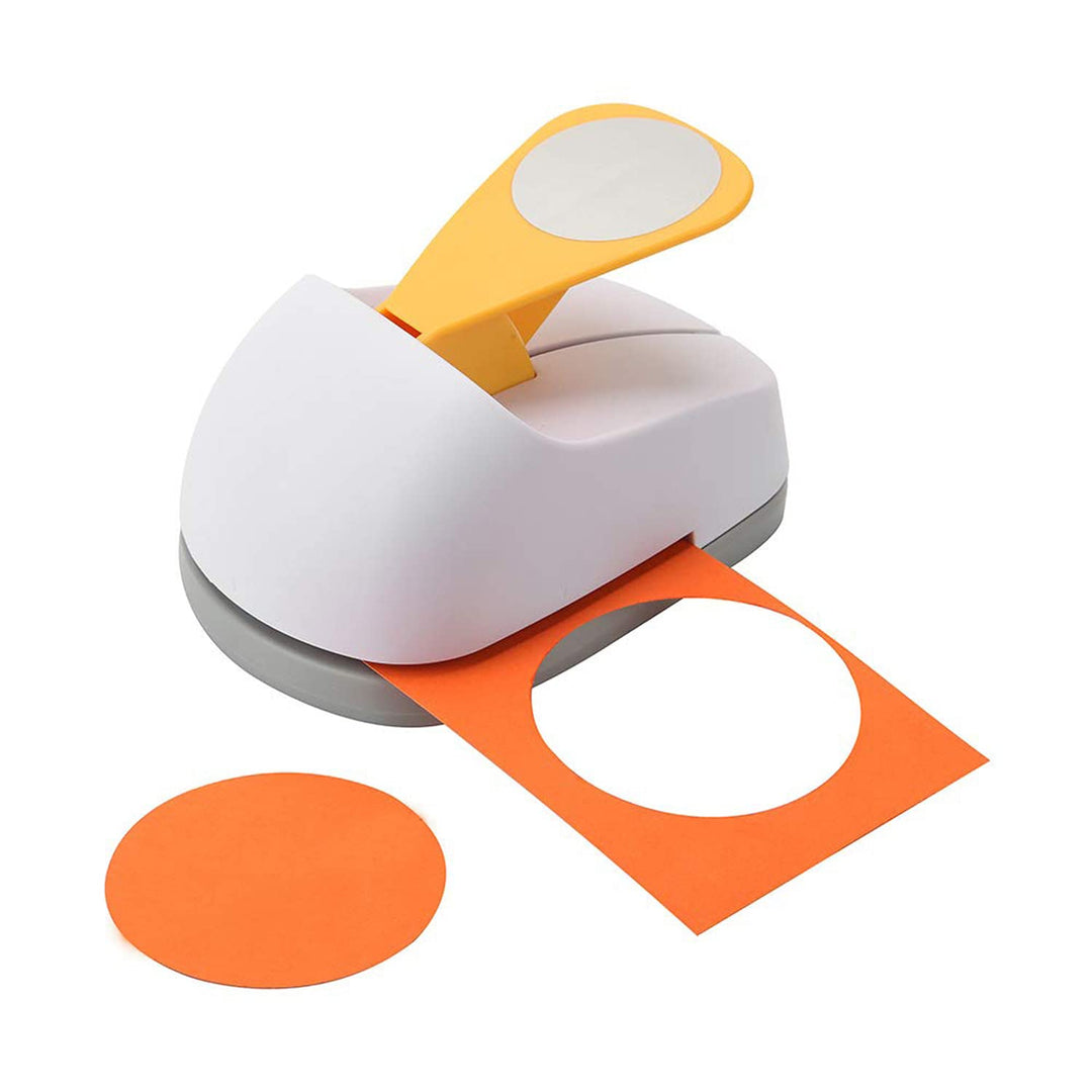 Craft Lever Punch 3 inch Circle Punch DIY Handmade Paper Punch(3 inch White Circle)