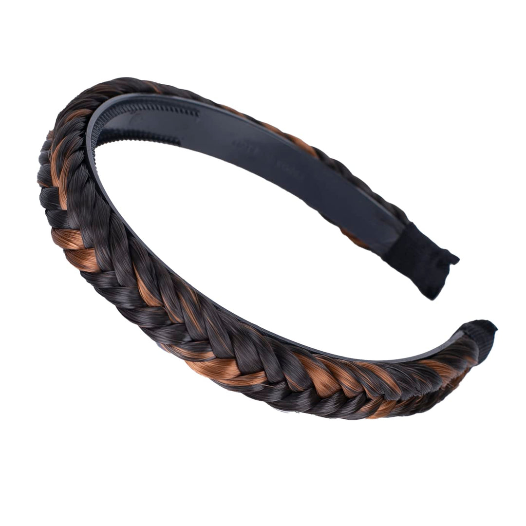 brown mix # 4H30 HHR8 : PRETTYSHOP Hair Band Plaited Braid Headband Hairpiece brown mix # 4H30 HHR8