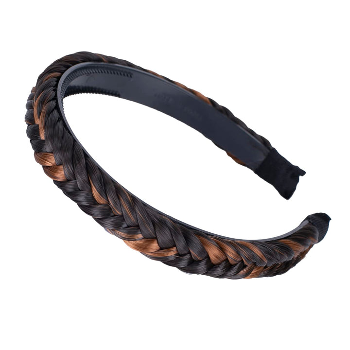 brown mix # 4H30 HHR8 : PRETTYSHOP Hair Band Plaited Braid Headband Hairpiece brown mix # 4H30 HHR8
