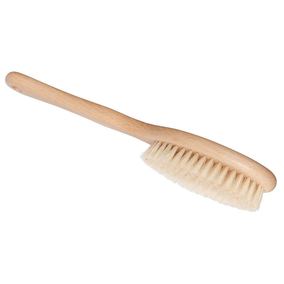 Short Bath Brush with Natural Pig Bristles : Bürstenhaus Short Bath Brush with Natural Pig Bristles, 11-3/4 Inches Long