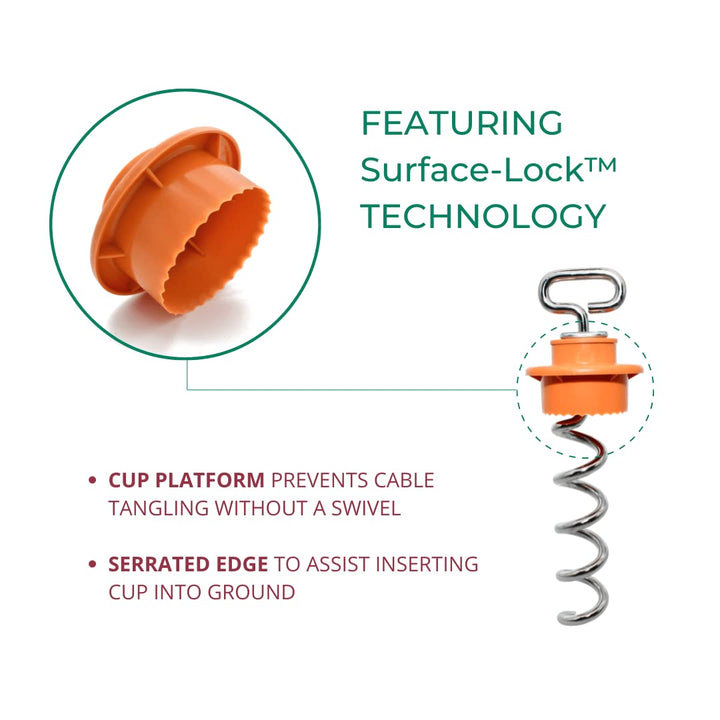 IntelliLeash Intelli-Stayk: 4 Diameter with Exclusive Surface-Lock Technology for Pulling and Bending Prevention
