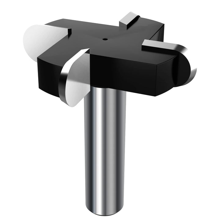 CNC Spoilboard Surfacing Router Bit, Round Bottom Milling Flat Bit - 2 Cut Diameter 1/2 Cut Height Slotting Grooving Woodworking Tool