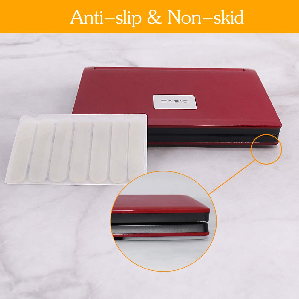 16pcs Glass Top Bumpers, Silicone Strip Adhesive Furniture Bumpers for Sliding Door Cabinet Drawers