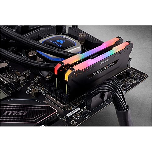 Corsair Vengeance RGB Pro 16GB (2x8GB) DDR4 3600 (PC4-28800) C18 AMD Optimized Memory – Black