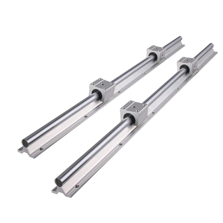 Linear Rail SBR12 1000mm 2PCS Linear Rail Guide with 4 PCS SBR12UU Square Type Carriage Bearing Blocks Linear Rails and Bearings Kit for DIY CNC Routers Lathes Mills Automated Machines