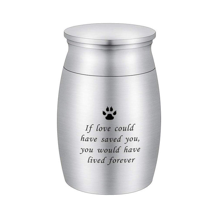 3 Inches Small Keepsake Urn for Pet Dog Ashes Aluminum Mini Cremation Urns for Dog Cat Memorial Ashes Urn for Sharing Fur Friend Ashes-If Love Could Have Saved You