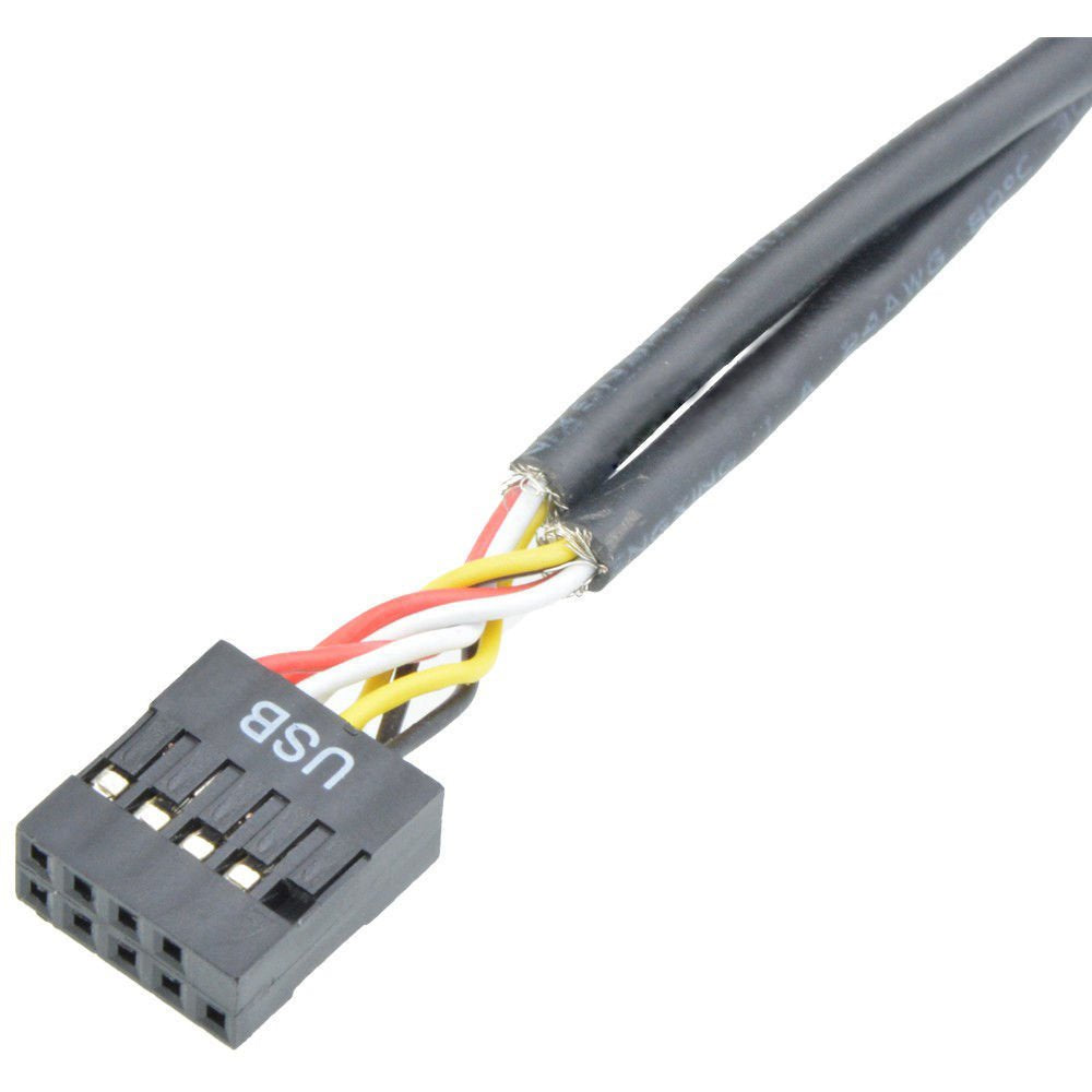 9pin USB Header Male 1 to 2 Female Extension Splitter Cable Connector Adapter (Male 1 to 2 Female)