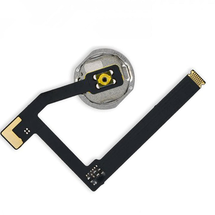 Home Button Replacement for iPad Mini 5 2019 7.9 inch A2133 A2124 A2125 A2126 Incl Flex Cable Connector -White(Silver Ring)