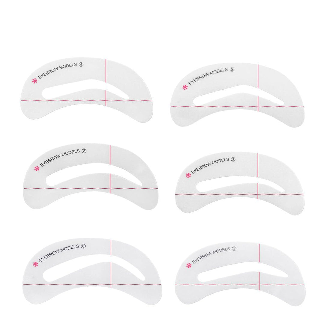 Frcolor 6pcs Eyebrows Model Grooming Stencil Kit Shaping Templates DIY Tools