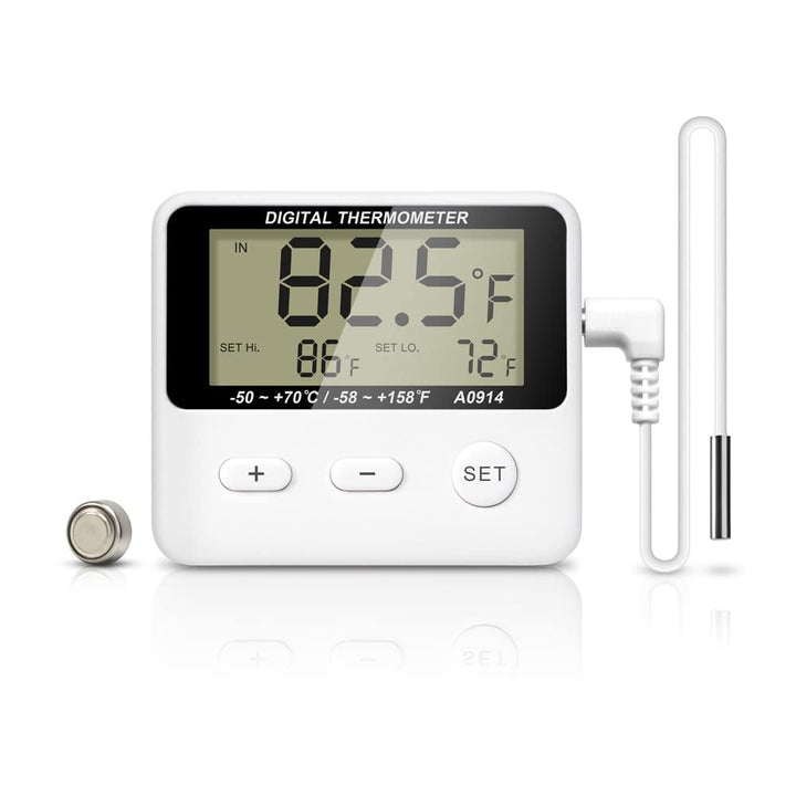 DaToo Aquarium Thermometer Digital Fish Tank Thermometer Accurate Water Terrarium Thermometer with High/Low Temperature Alarm