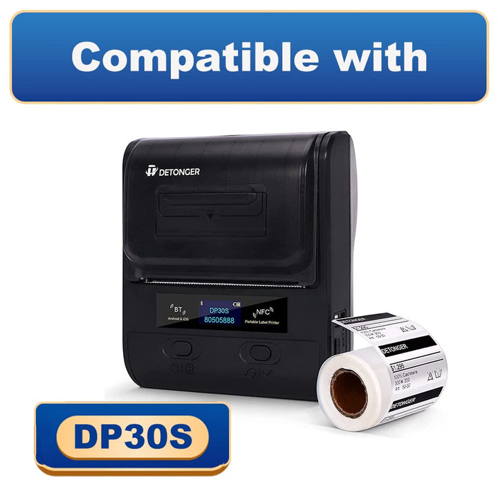 Labels for DP23S/DP26/DP30S Label Maker, 40x80mm (1.57 x 3.15) Thermal Sticker Label, Waterproof, Oil-Proof and Tear-Proof Labels, 1 Roll of 95 Sticker Labels