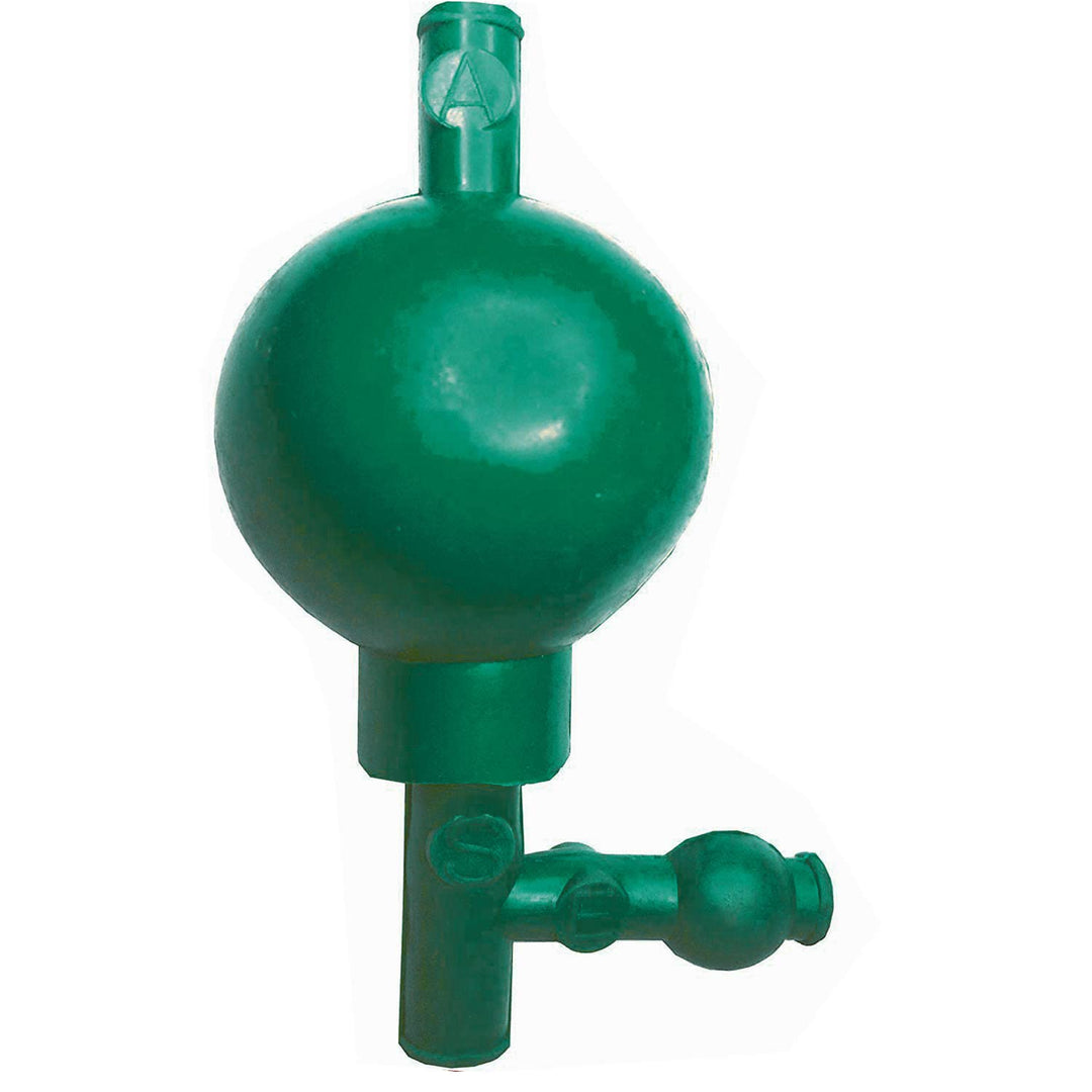 2pcs Lab Pipette Filler Bulb 3 Valves Rubber Pipets Green Color