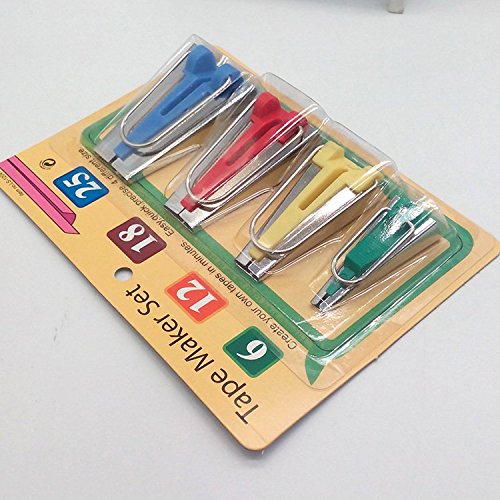 HONEYSEW Bias Tape Maker Set 6MM 12MM 18MM 25MM Sewing 