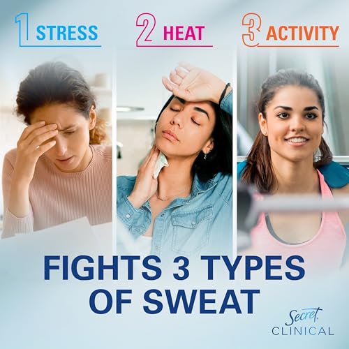 Clinical Strength Antiperspirant Deodorant for Women, 3X Stress Protection, 72hr Sweat &amp; Odor Protection, PH Balancing Minerals, Soft Solid, Light &amp; Fresh Scent, 2.6 oz