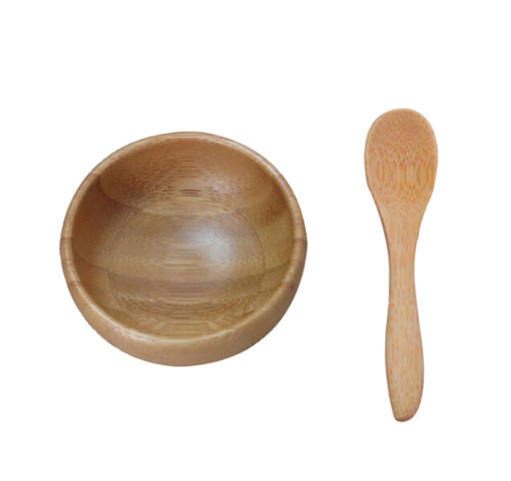 TOPWEL Facial Skin Care Bamboo Mask Mixing Bowl Stick K