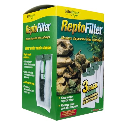 Fauna ReptoFilter Filter Cartridges, Size Medium, Filter Cartridge Refills, 3 Count