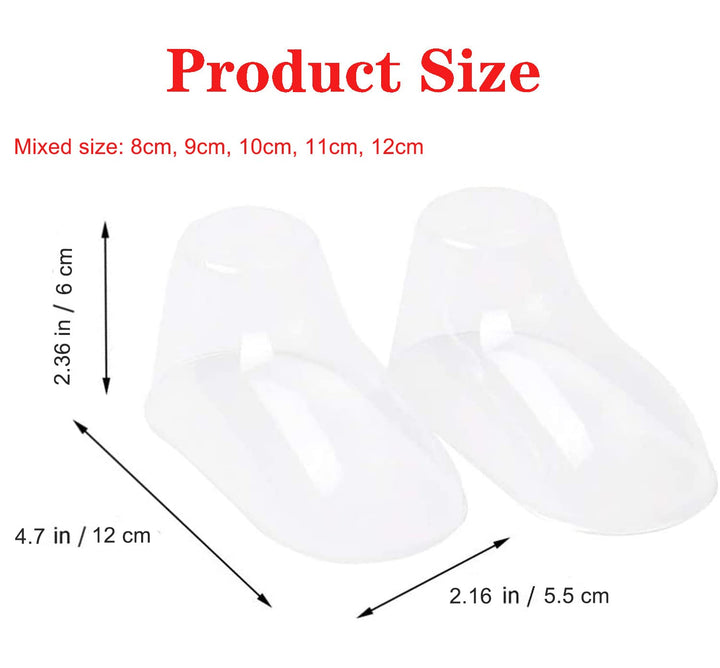 100Pcs Clear Plastic Baby Feet Display, Baby Booties Cr
