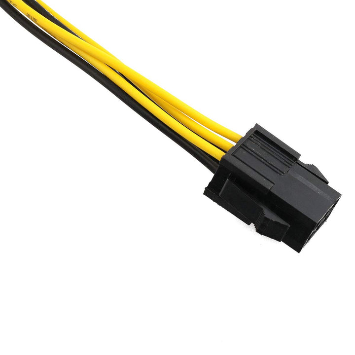 2pcs 6 Pin Female to 8 Pin Male GPU Graphics Cards Extension Adapter PCI-e 6-pin Female to 8-pin Male Converter for PCI Express 6+2 Pin Powered GPU Video Card 22cm