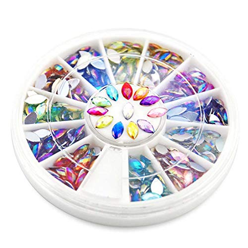 AB 600PCS Nail Art Rhinestones Glitters Acrylic Tips Manicure Decoration for nail rhinestones: Size4