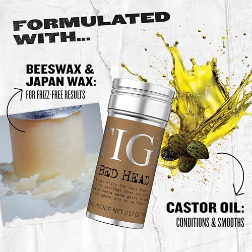 TIGI Bed Head Hair Wax Stick for a Soft, Pliable Hold, Hair Care Slick Back Stick Styling Product with Beeswax & Japan Wax, 2.57 oz