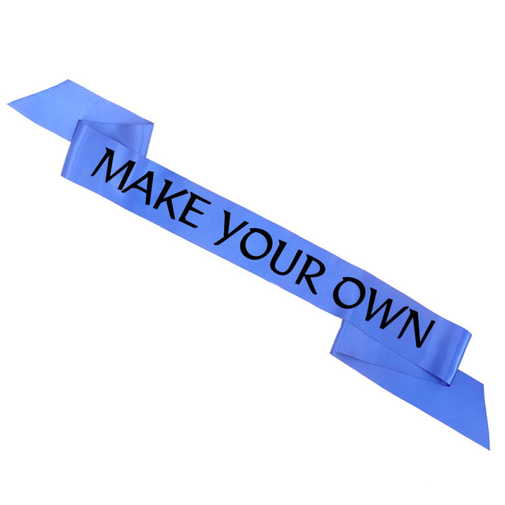 Blank Satin Sash, Plain Sash, Party Decorations, Make Your Own Sash (Royal Blue)