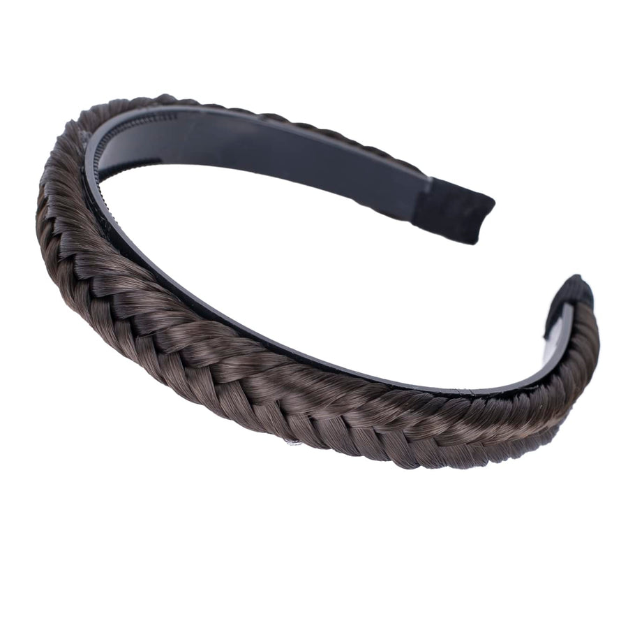PRETTY Headband Plaited Braid Hair Band Hair Piece -BROWN BRUNETTE