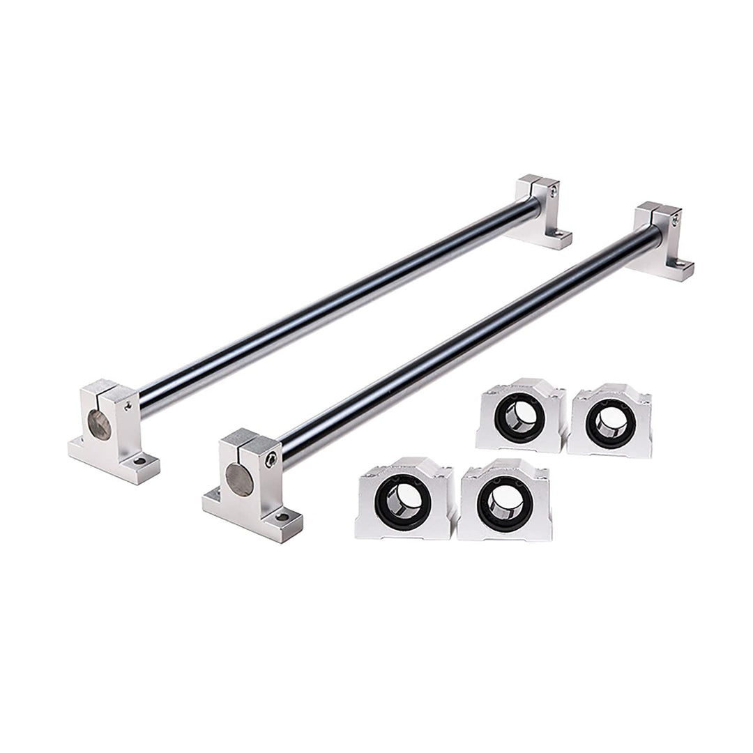 2Pcs Linear Motion Rod Shaft Slide Guide D 10mm x L 39.37 inch / 1000mm + 4Pcs Block Bearings SCS10UU + 4Pcs Aluminum Rail Support SK10 Linear Motion Set Kit for 3D Printer, DIY, CNC