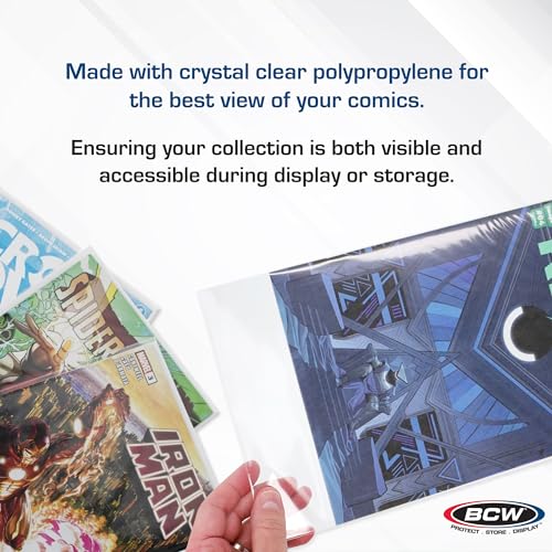 Resealable Silver Age Comic Bags - 100 ct, Protection for Silver Age Comic Books | 7 1/8 x 10 1/2 inches Comic Collection Storage Comic Books Bags