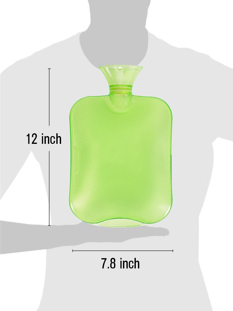 Attmu Premium Classic Rubber Hot Water Bottle, Transpar