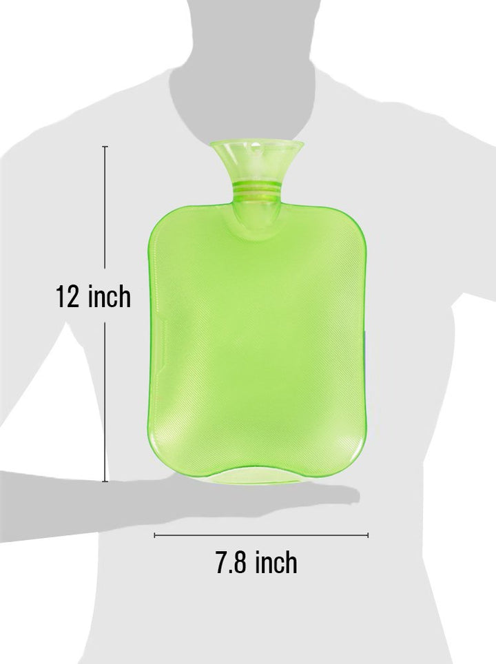 Attmu Premium Classic Rubber Hot Water Bottle, Transpar