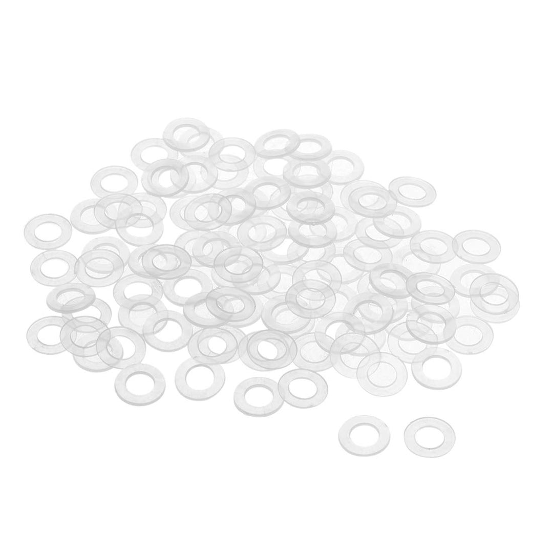 uxcell Nylon Flat Washers M6 11mm OD 6mm ID 0.8mm Thick