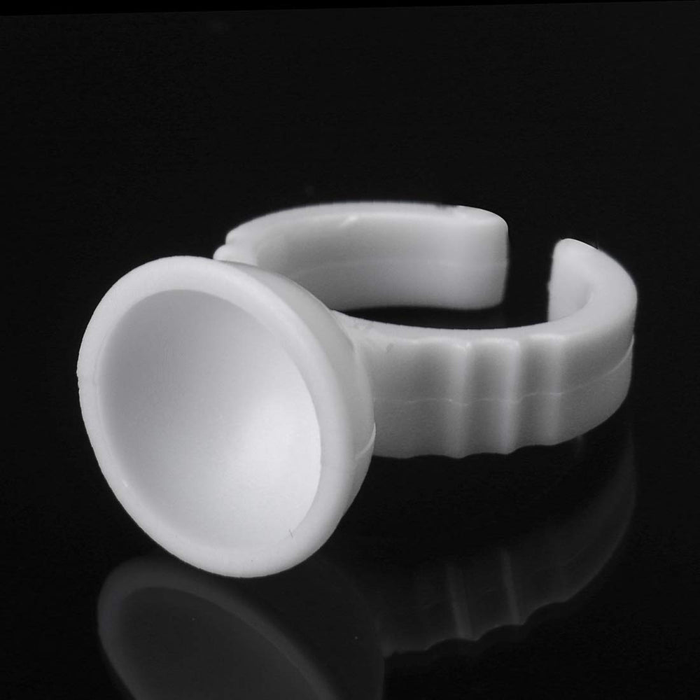 Glue Rings, 300PCS Glue Rings for Eyelash Extensions, Disposable Lash Glue Rings Cup for Eyelash Extension Supplies, Lash Glue Holder Pigment Rings for Lash Supplies