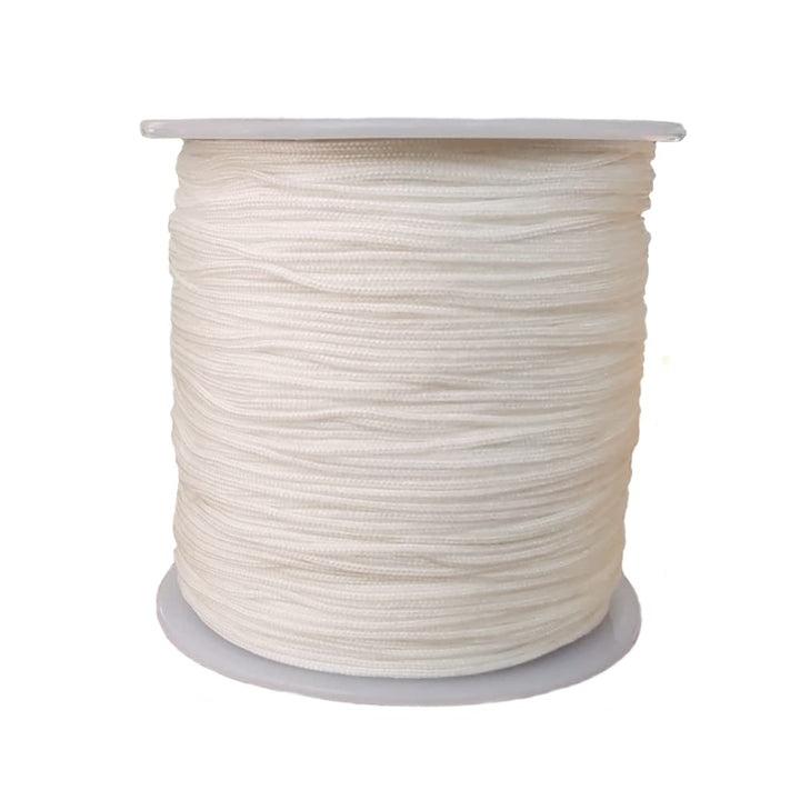 Xiezyu 109 Yards 0.8 mm Nylon Cord Thread Beading String for Macrame Bracelets Chinese Knotting,Necklaces,Pendant,Jewelry Making (White)