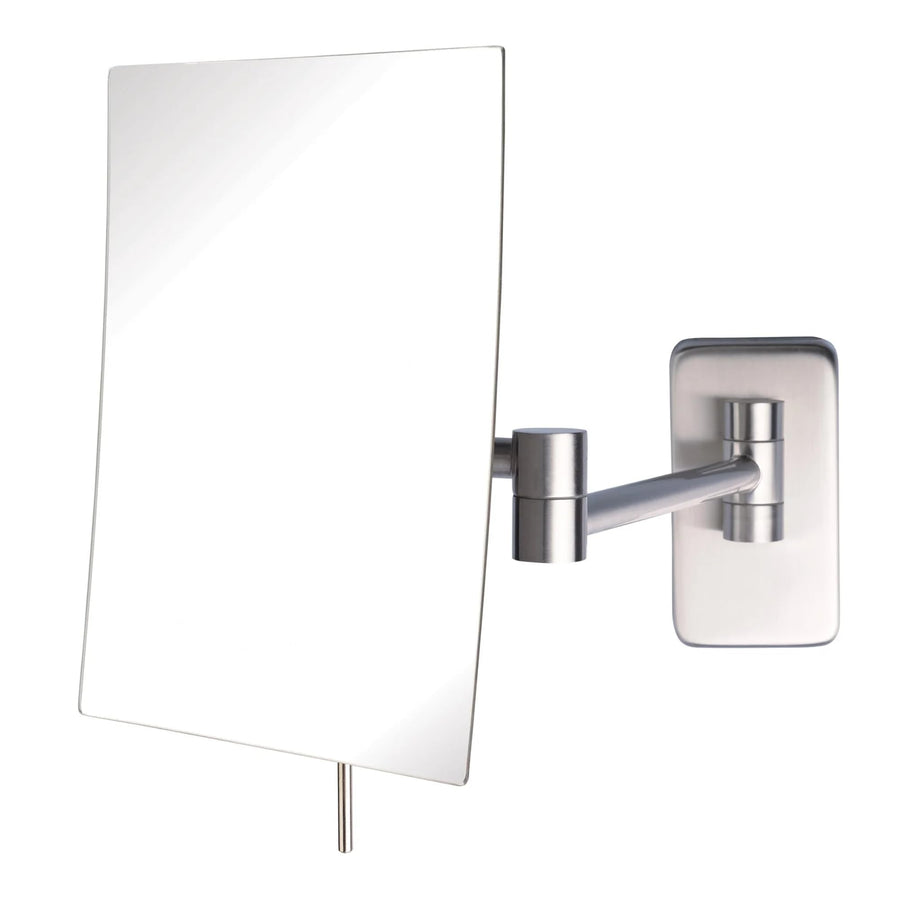 JRT695N 6.5-Inch by 8.5-Inch Wall Mount Rectangular Makeup Mirror, Nickel Finish