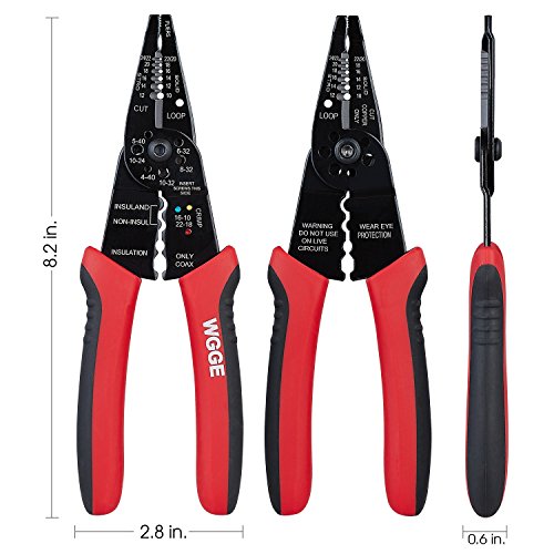 WG-015 Professional 8-inch Wire Stripper/wire crimping tool, Wire Cutter, Wire Crimper, Cable Stripper, Wiring Tools and Multi-Function Hand Tool.
