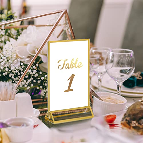 18 Pieces Frames Table Numbers Clear Table Sign Double 