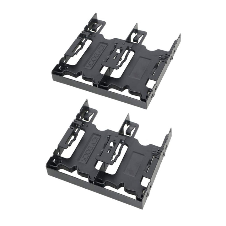 4 Bays Dual 2 x 2.5 inch Hard Drive SSD Mounting Bracket Adapter for External 5.25” Bay | Flex-FIT Quattro MB344SP