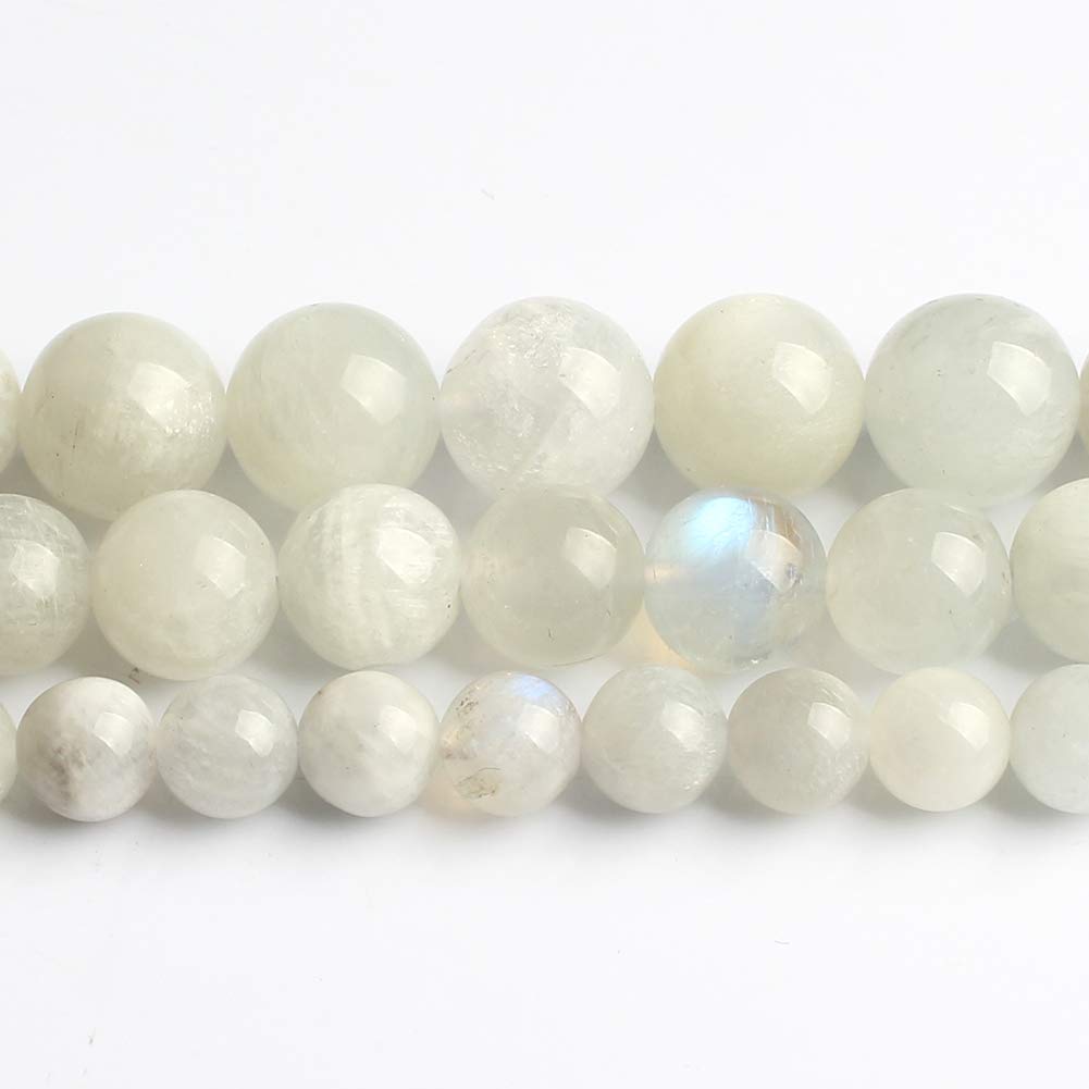 Love Beads 8mm Natural Moonstone Round Stone Beads for Jewelry Making 15inch Gemstone Semi Precious
