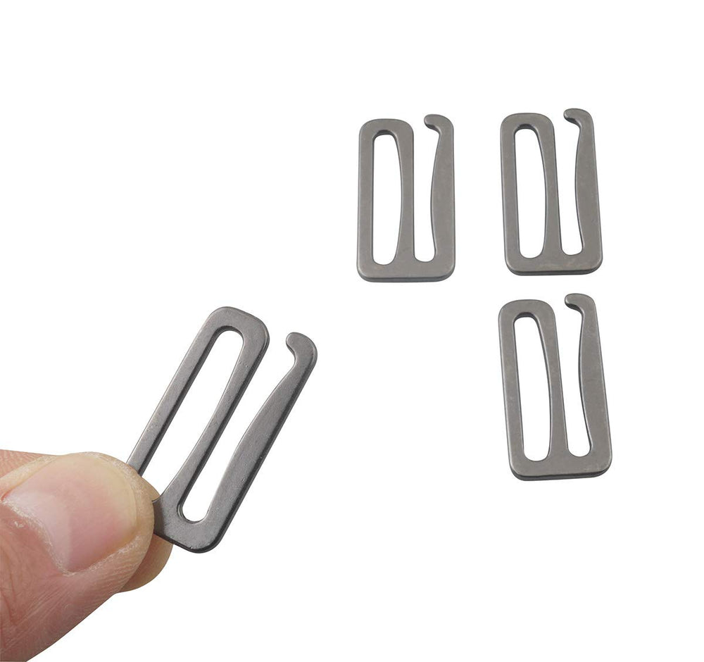 Metal Replacement Bra Strap Slide Hook Swimsuit Bra Hooks (Gun Metal 1 inch)