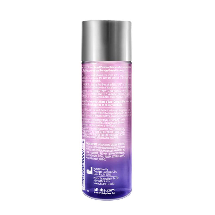 ID pleasure sensual waterbased lubricant - 2.2 oz flip cap bottle