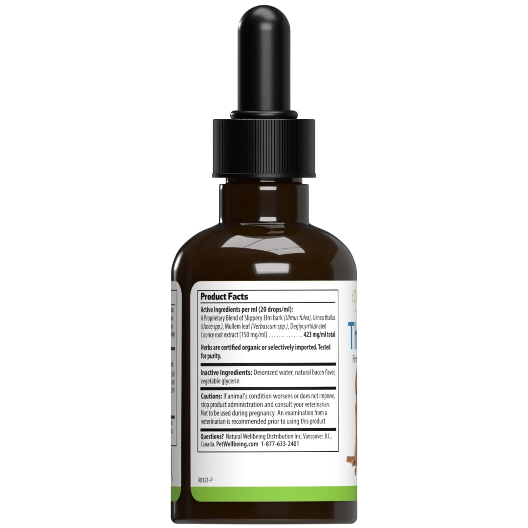 Throat Gold for Dogs - Vet-Formulated - Soothes Throat Discomfort, Hoarseness, Leash Strain, Occasional Cough in Dogs - Natural Herbal Supplement 2 oz (59 ml)